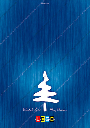 karnet świąteczny składany - wzór BN1-321 awers