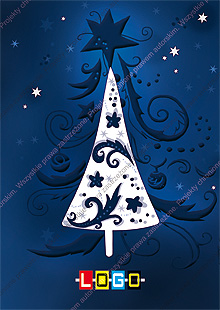 Kartka świąteczna nieskładana - wzór BZ1-059 awers