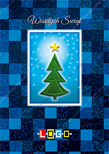 Kartka świąteczna nieskładana - wzór BZ1-101 awers
