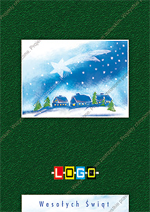 Kartka świąteczna nieskładana - wzór BZ1-161 awers