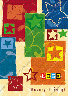 Kartka świąteczna nieskładana - wzór BZ1-165 awers